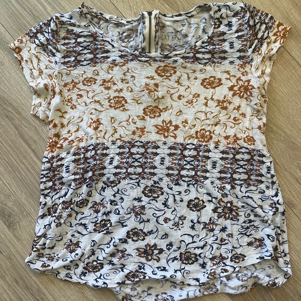 Lucky Brand Floral Print Women's Top